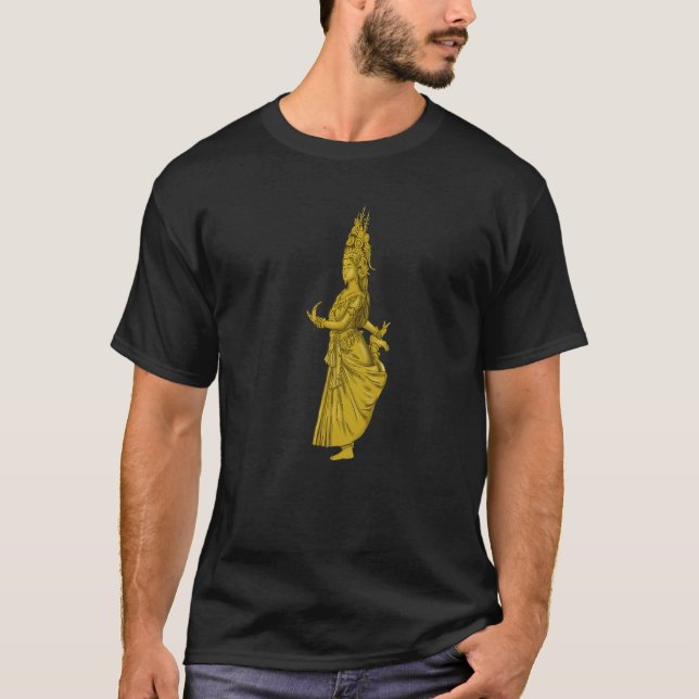 T-shirt Cambodge Khmer traditionnelle danse Apsara (Devant)