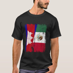 T-shirt Cambodge Mexique Demi Drapeau Héritage Cambodgien 