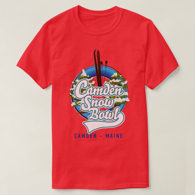 T-shirt Camden Snow Bowl ski (Design devant)