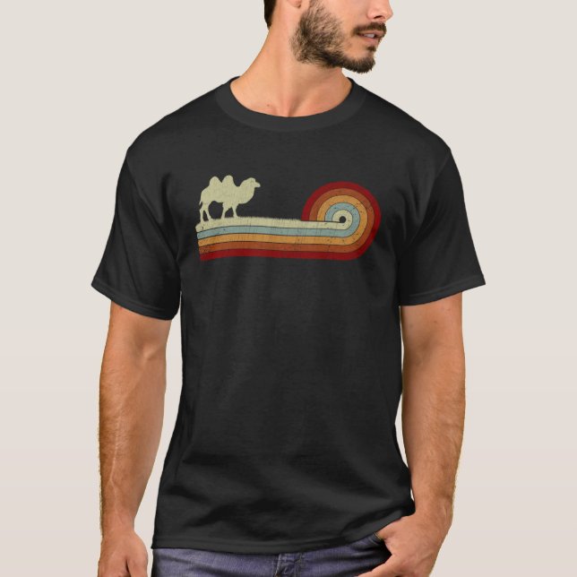 T-shirt Camel Animal  Men Women Retro Style Distressed (Devant)