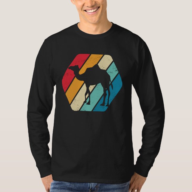 T-shirt Camel Dromedary Animal Wildlife  Retro (Devant)