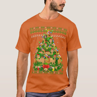 T-shirt Camel Xmas Éclairage Arbre Père Noël Camel laid No