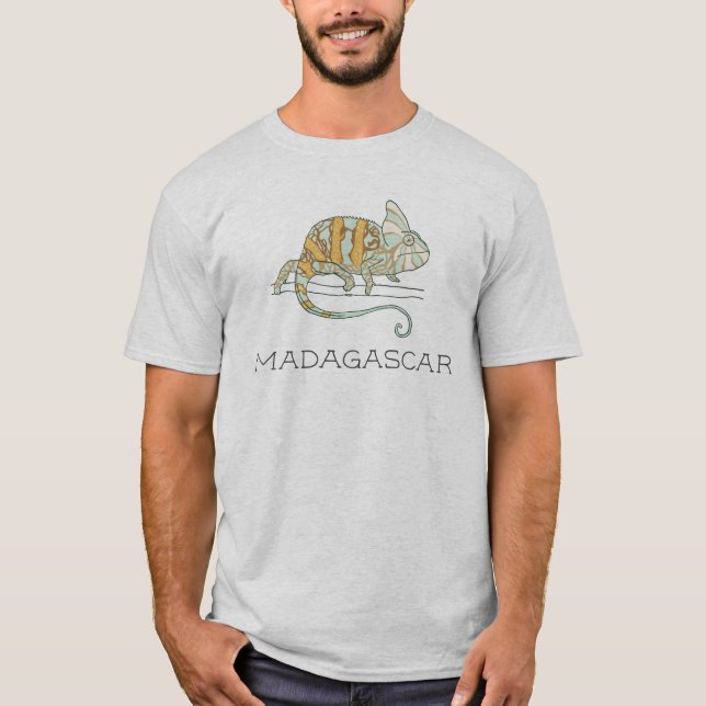 T-shirt Caméléon de Madagascar, hommes (Devant)