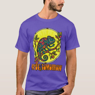 T-shirt Caméléon drôle Peut-être demain Procrastination