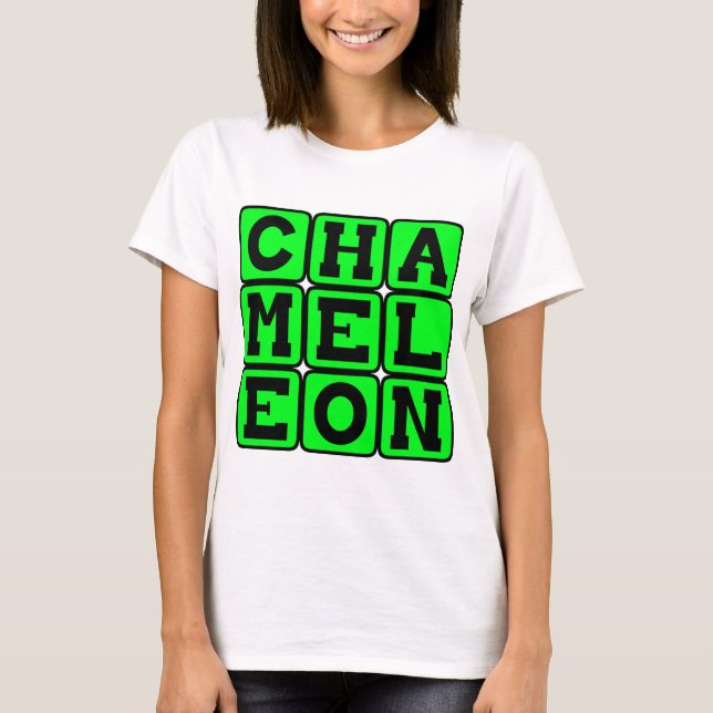 T-shirt Caméléon, Lézard qui change de couleur (Devant)
