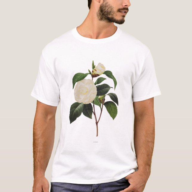 T-shirt Camélia blanc, 1833 (Devant)