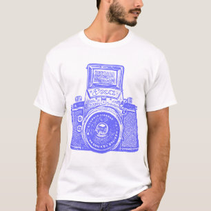 T-shirt Caméra géante est-allemande - bleu électrique