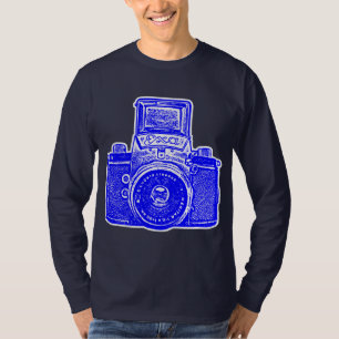 T-shirt Caméra géante est-allemande - bleu et blanc