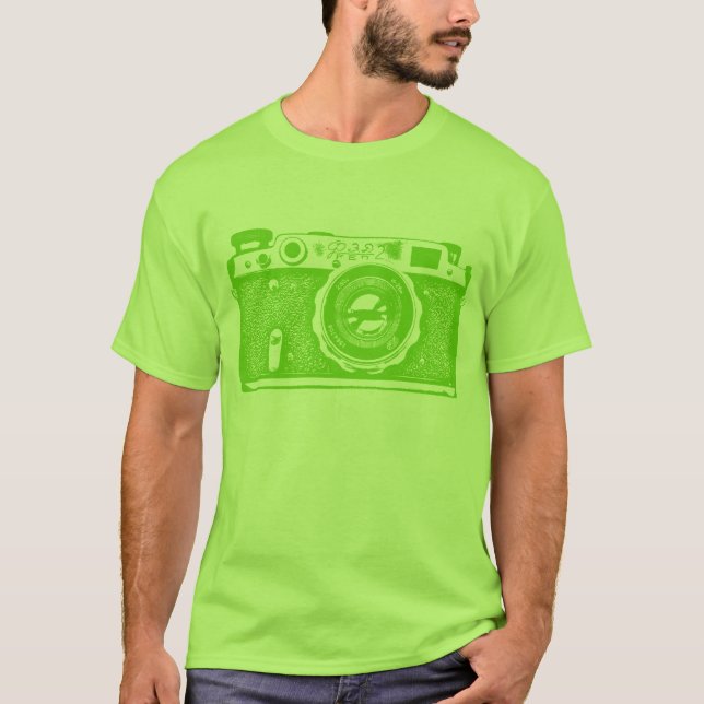 T-shirt Caméra géante soviétique russe - Martian Green (Devant)