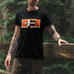 T-shirt Caméra orange vintage 8mm