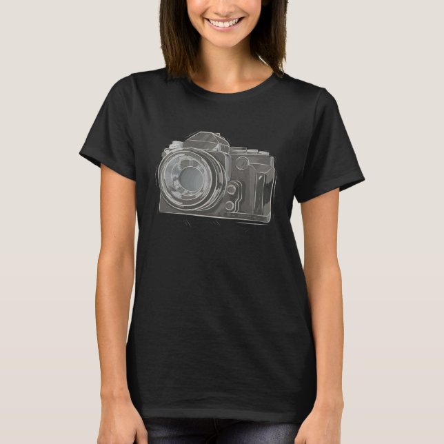 T-shirt Camera Photography  Photography Students (Devant)