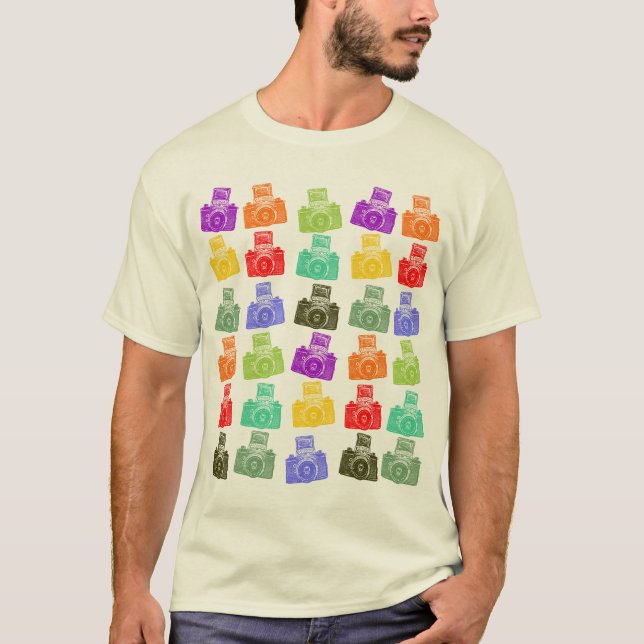 T-shirt Caméras colorés (Devant)