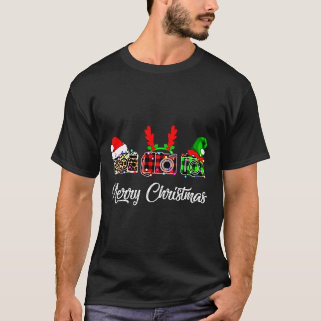 T-shirt Cameras Joyeux Noël Funny Christmas Photographie (Devant)