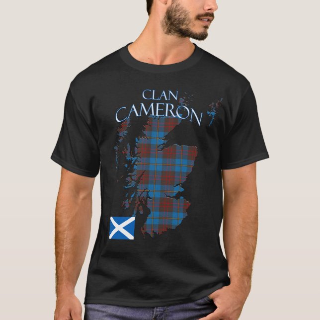 T-shirt Cameron Scottish Clan Tartan Scotland (Devant)