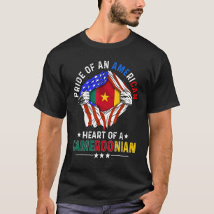 T-shirt Cameroun Amérique Américaine Fierté Étranger Camer