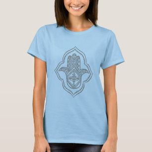 T-shirt cami bleu de hamsa (taupe)