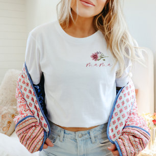 T-shirt CAMILLA Boho Fleur sauvage Mama Anniversaire