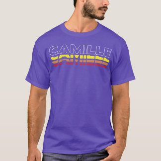 T-shirt Camille prénom drôle vintage coucher de soleil Cam