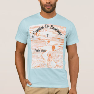 T-shirt Camino de Santiago Compass - Psaume 16:11 Christia
