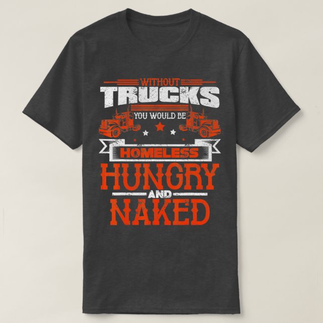 T-shirt Camion 18 Conducteur de camion de fret de roue (2) (Design devant)