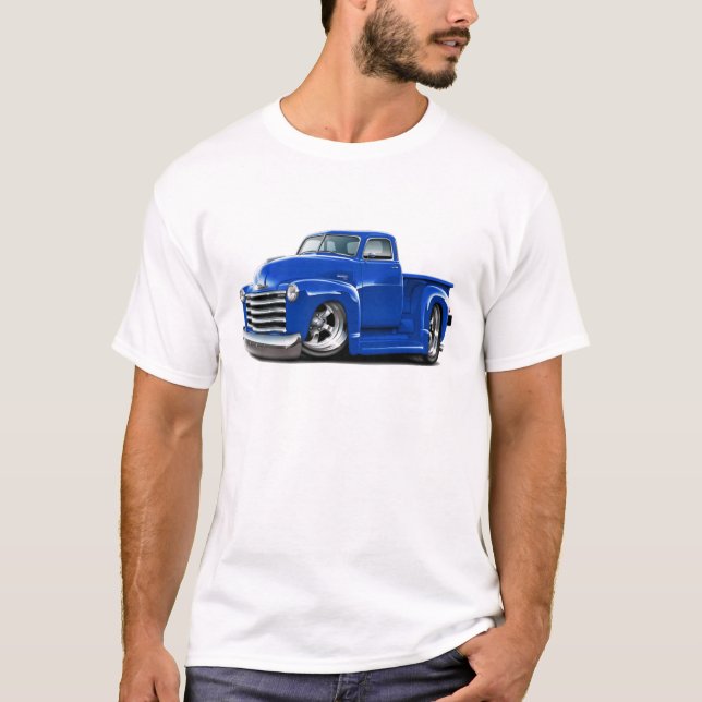 T-shirt Camion 1950-52 de bleu de Chevy (Devant)