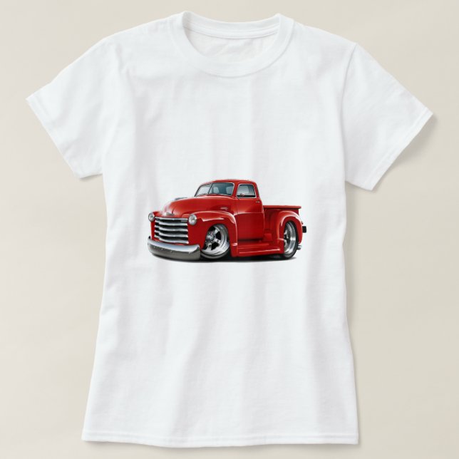 T-shirt Camion 1950-52 de rouge de Chevy (Design devant)