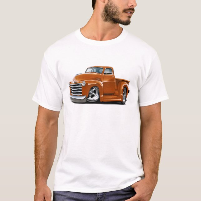 T-shirt Camion 1950-52 d'orange de Chevy (Devant)