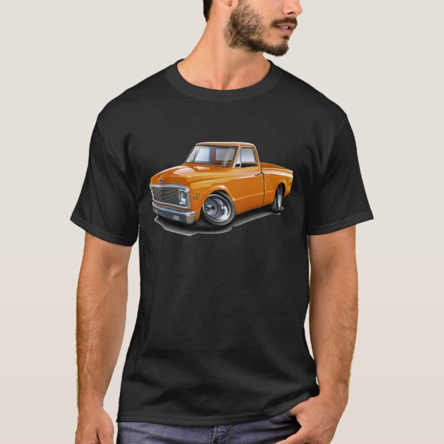 T-shirt Camion 1970-72 d'orange de Chevy C10 (Devant)