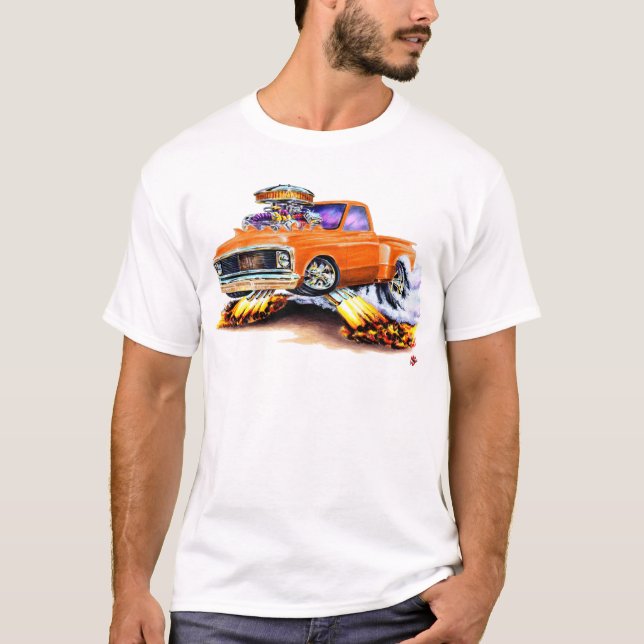 T-shirt Camion 1970-72 d'orange de Chevy C10 (Devant)