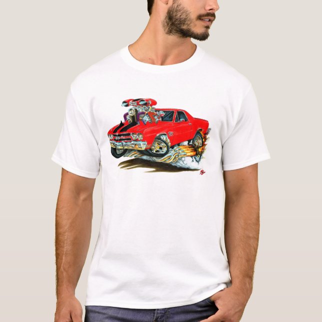 T-shirt Camion 1970 Rouge-Noir d'EL Camino (Devant)