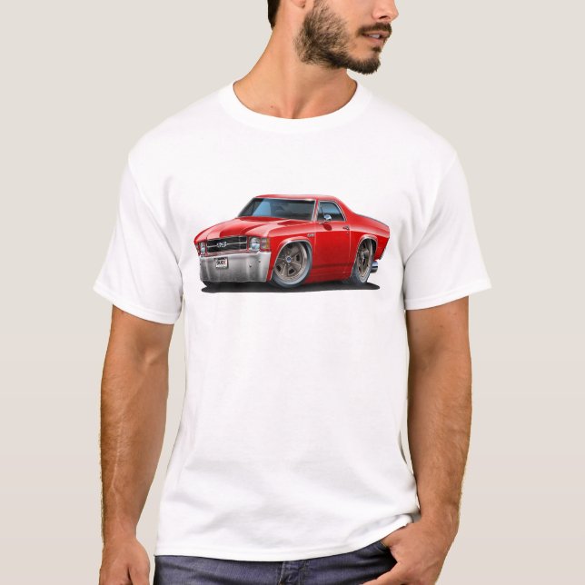 T-shirt Camion 1971-72 de rouge d'EL Camino (Devant)