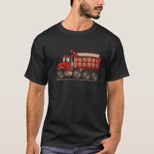 T-shirt Camion à benne basculante mignon de gravier