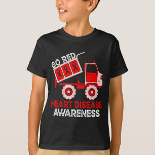 T-shirt Camion à benne pour enfants Ruban rouge Sensibilis