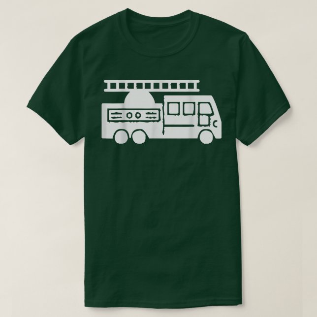 T-shirt Camion à échelle d'incendie (Design devant)