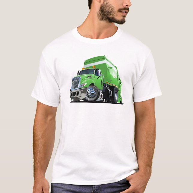 T-shirt Camion à ordures de dessin (Devant)