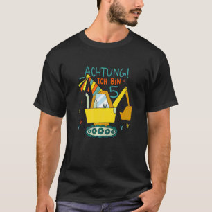 T-shirt Camion Achtung Ich Bin 5 Bulldozer