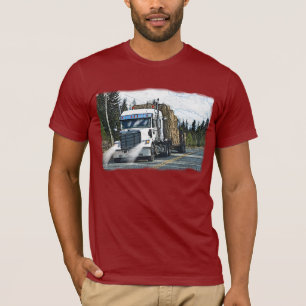 T-shirt Camion blanc avec balles de foin pour camions