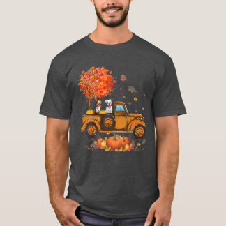T-shirt Camion Boer Chien Pumkins Automne Feuille Automne