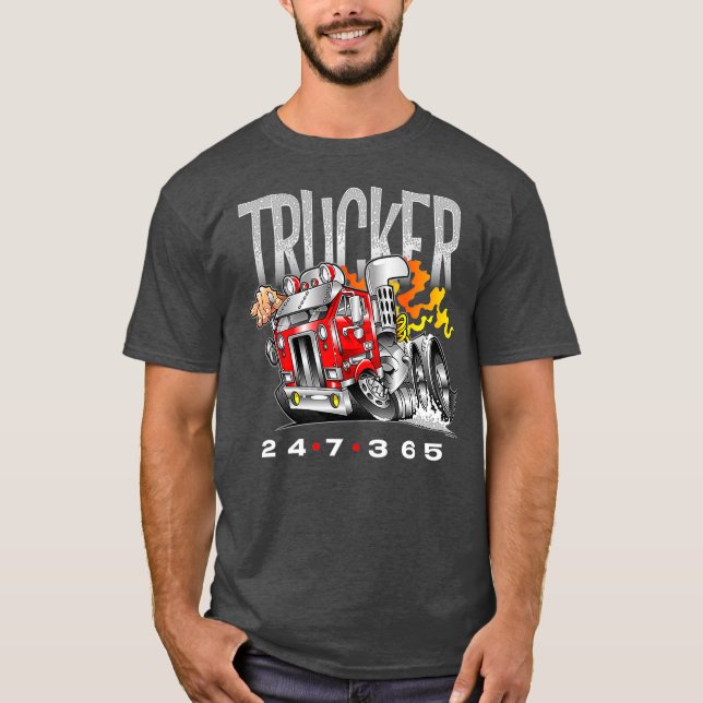 T-shirt Camion Camping Camion Hommes Femme Camion (Devant)