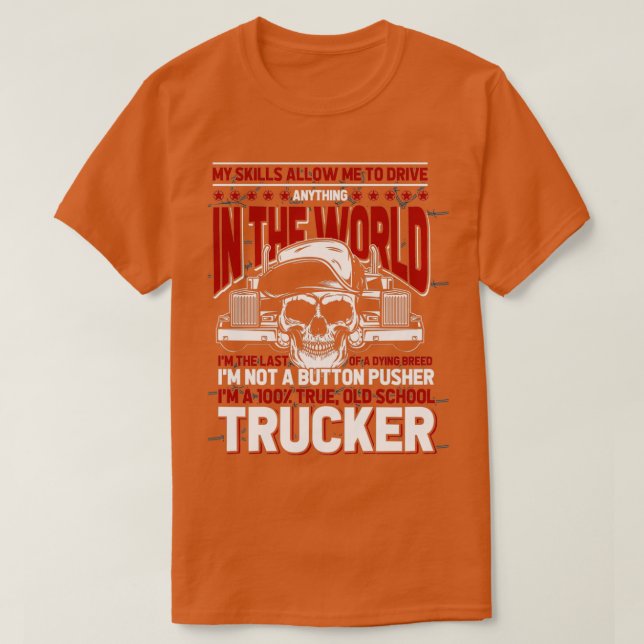T-shirt Camion conducteur Old School (Design devant)