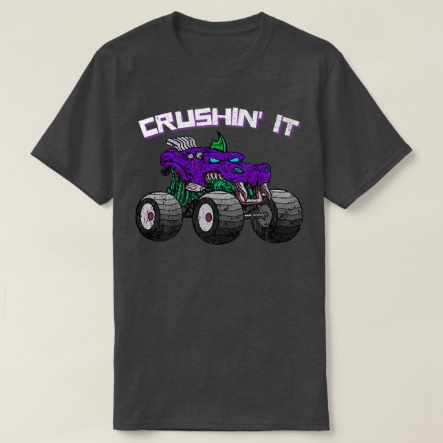 T-shirt Camion Crushin' Monster Vintage Retro 265 (Design devant)