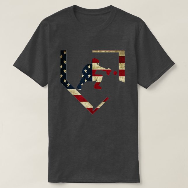 T-shirt Camion de baseball du secondaire Gi drapeau améric (Design devant)