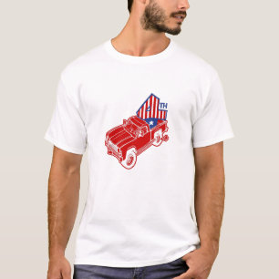 T-shirt camion de Bronco  4e dans le dos  4 juillet