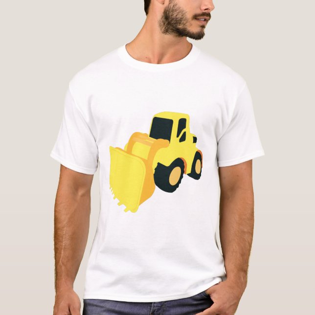 T-shirt Camion de construction de chargeur frontal (Devant)
