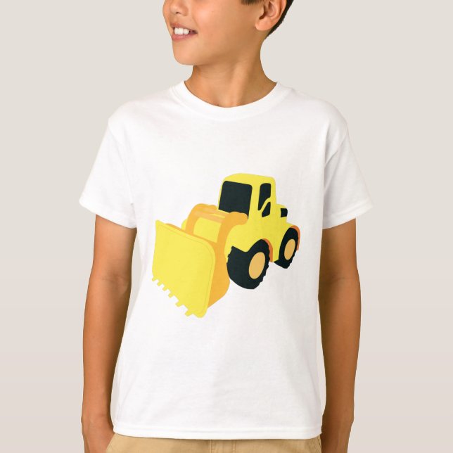 T-shirt Camion de construction de chargeur frontal (Devant)