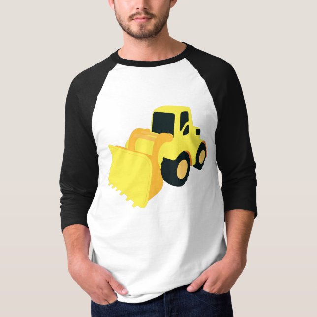 T-shirt Camion de construction de chargeur frontal (Devant)