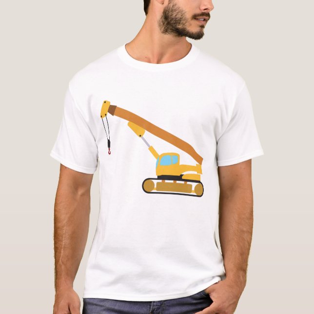 T-shirt Camion de construction de grue (Devant)