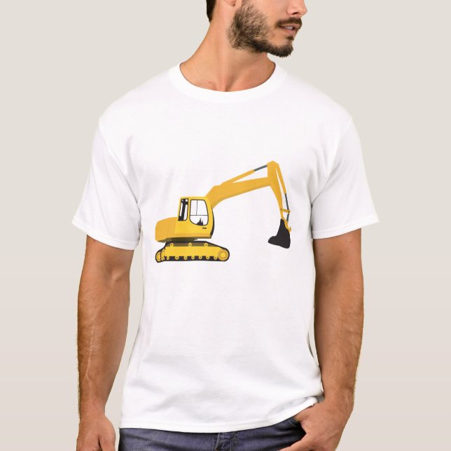 T-shirt Camion de construction de l'excavateur (Devant)