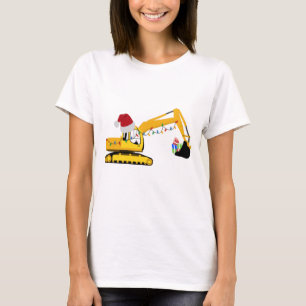 T-shirt Camion de construction de l'excavatrice de Noël