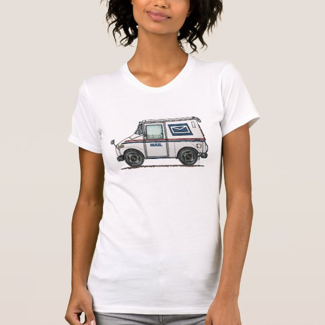 T-shirt Camion de courrier mignon (Devant)